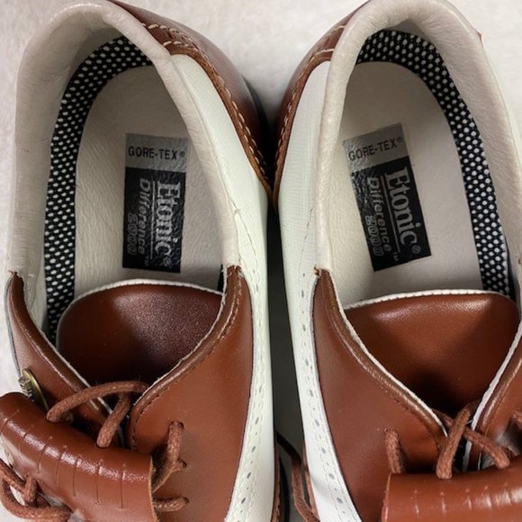Etonic Womens Difference 2000 Gore Tex Slip On Brown White Golf Shoes Size 6.5 M - Picture 5 of 7